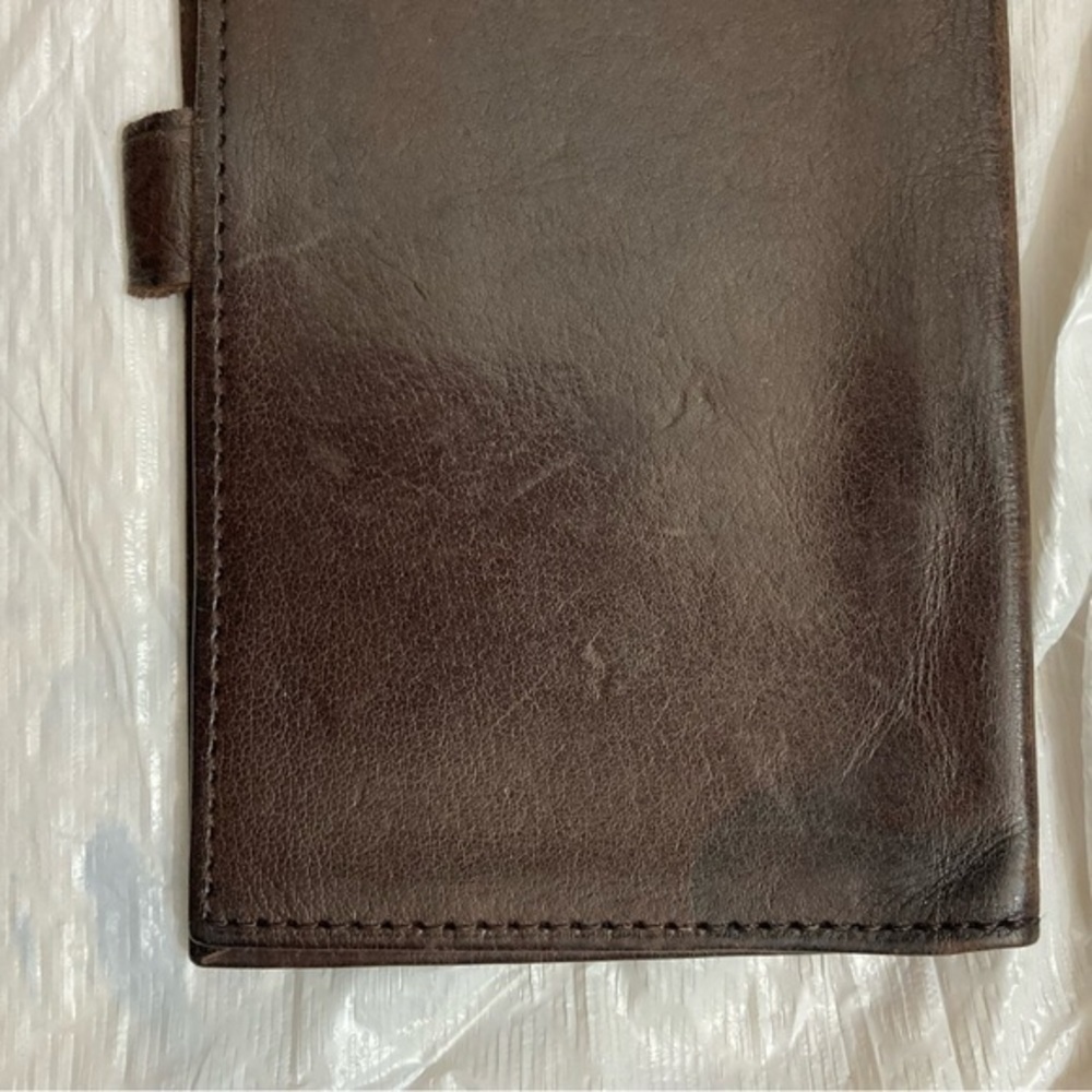 Coach vintage brown leather checkbook slipcover - Picture 6 of 11